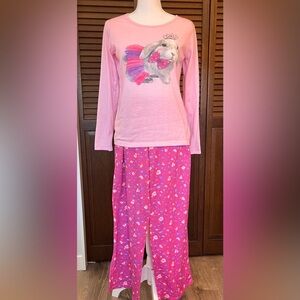 🩷3/$15 Circo Bug Girls Pajamas Pink Animal Print size 14/16